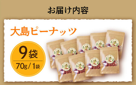 大島ピーナッツ 70g×9袋 長崎県 小値賀町 大島 【神川農園】[DBT003]