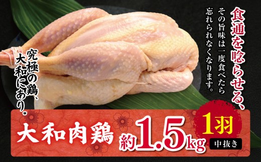 AM11 大和肉鶏 中抜き 約1.5kg 1羽 | 大和かしわ 鶏 肉 にく かしわ 鶏肉 とり 奈良県 大淀町