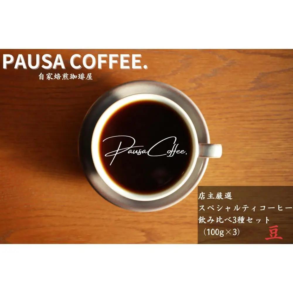 珈琲豆店主おすすめ３種飲み比べセット【豆】100ｇ×3（コーヒーマメテンシュオススメ３シュノミクラベセットマメ）/ 自家焙煎 ホットコーヒー アイスコーヒー コーヒータイム こだわりコーヒー 簡単 便