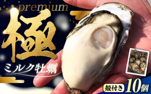 【3月25日(木) 発送】ミルク牡蠣 殻付き10個入り 広島県江田島市／株式会社丸杉水産 [XCY001-011]