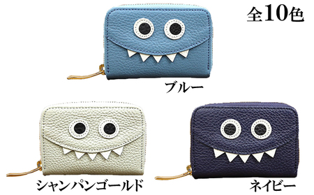 思わず誰かに見せたくなるモンスターマルチケース/ミニ財布 ファッション小物 キャラクター  ネイビー
