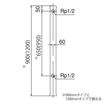 ふるさと納税 山県市 屋外用 ステンレス水栓柱 角型 900mm G206-S60K(蛇口別売)シンプルモダンな立水栓 |  | 03