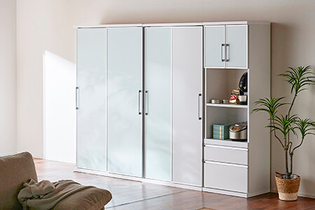 ダイニングボード 両ガラスタイプ 90cm幅 テミス【諸富家具】：C509-001