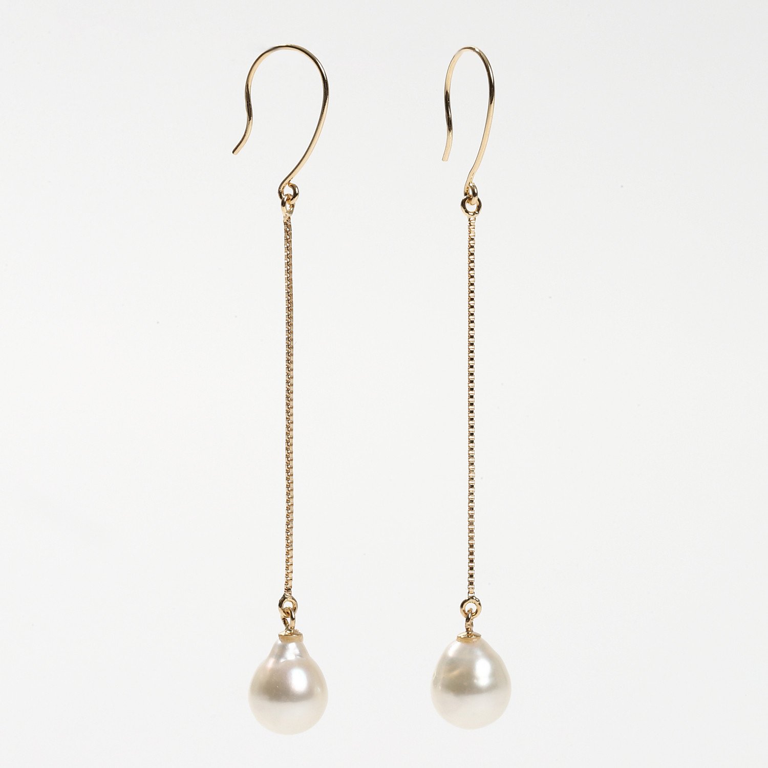 
            1638　K18あこや本真珠ピアス　揺れるしずく　6mmUP　　K18 イエローゴールド あこや真珠 ピアス ロング 伊勢志摩 アクセサリー ジュエリー フォーマル カジュアル ギフト 伊勢市 18金 揺れる しずく プチ
          