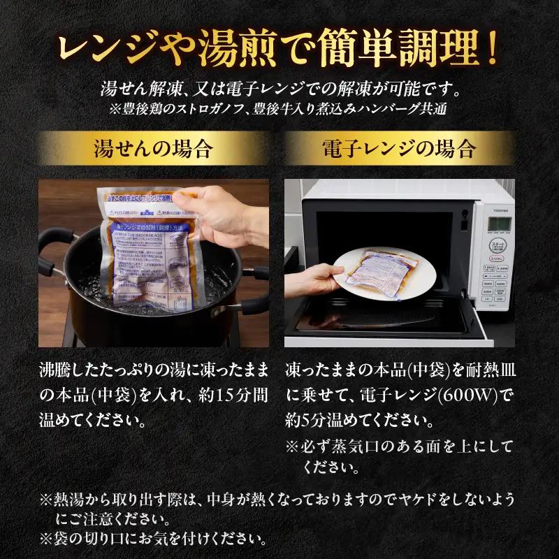 百膳の夢　豊後鶏のストロガノフ＆豊後牛入り煮込みハンバーグギフト_B081-008