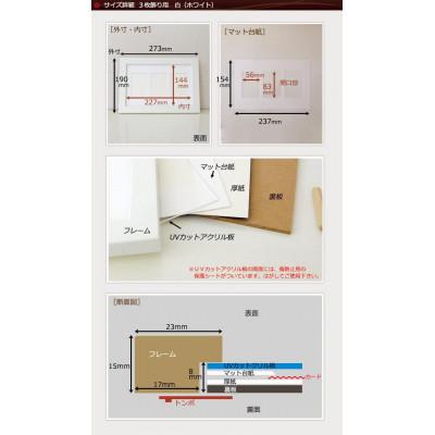 ふるさと納税 山県市 トレーディングカード額 白 3枚飾り用 UVカットアクリル板仕様 |  | 02