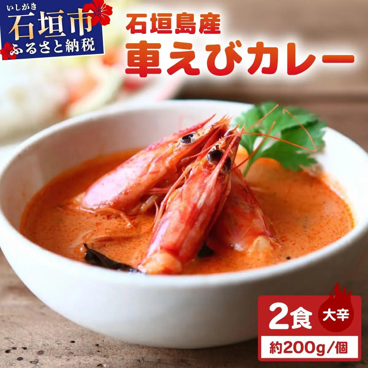石垣島産車えびカレー（大辛）【冷凍 2食】石垣島のカレー専門店が作るご当地カレー　SK-11