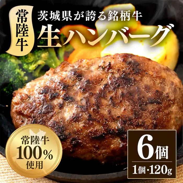 生ハンバーグ120g×6個 常陸牛 100％ 512