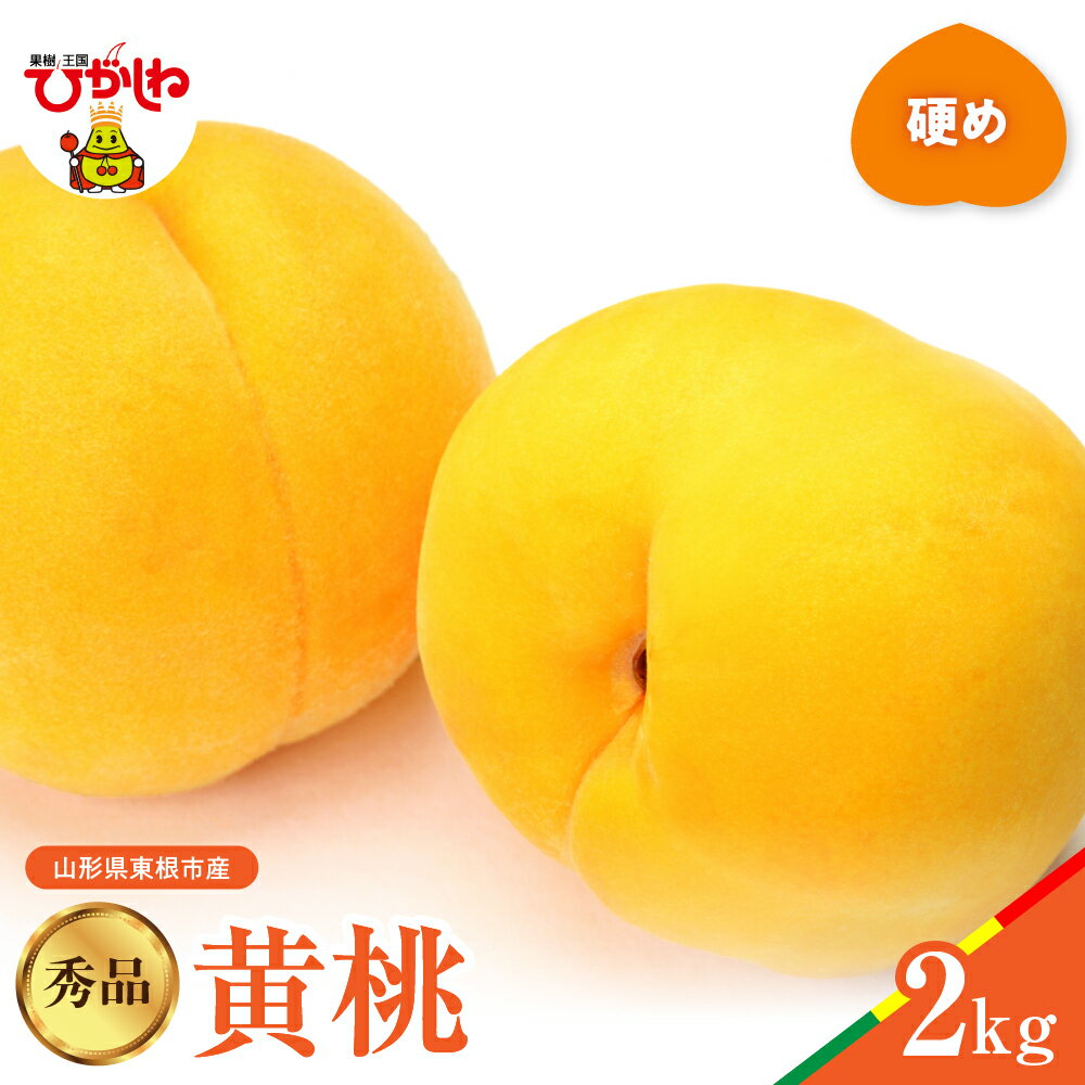【ふるさと納税】【 2025年産 先行予約 】 黄桃 品種おまかせ 秀品 2kg (硬め)桃 もも モモ ピーチ フルーツ 果物 くだもの 箱入り 化粧箱 期間限定 大容量 冷蔵配送 先行予約 取り寄せ グルメ ご当地 特産 産地 直送 送料無料 東北 山形県 東根市