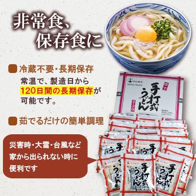 ふるさと納税 豊前市 【毎月定期便】手打ち式うどん 16食入り×全6回 |  | 03