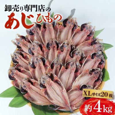 ふるさと納税 沼津市 アジ 干物 XLサイズ 1枚あたり200g前後×20枚 約4kg