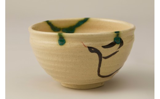 弥七田おりべ干支茶碗　作者：加藤　裕子 【0032-103】 陶芸品 陶芸品 ギフト プレゼント 雑貨 食器