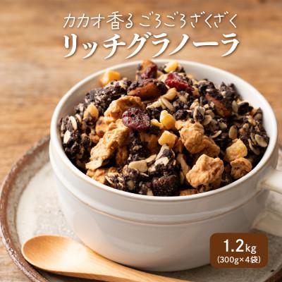 ふるさと納税 静岡市 雑穀米本舗 贅沢リッチグラノーラ 1.2kg(300g×4袋)小麦不使用 はちみつの優しい甘み