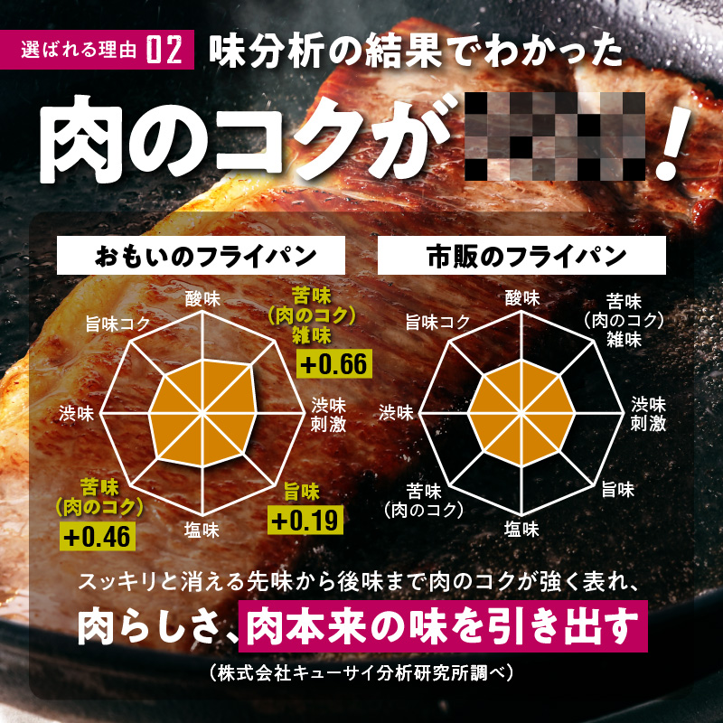 おもいのフライパン　20cm　目指したのは世界で一番お肉がおいしく焼けるフライパン　H051-172