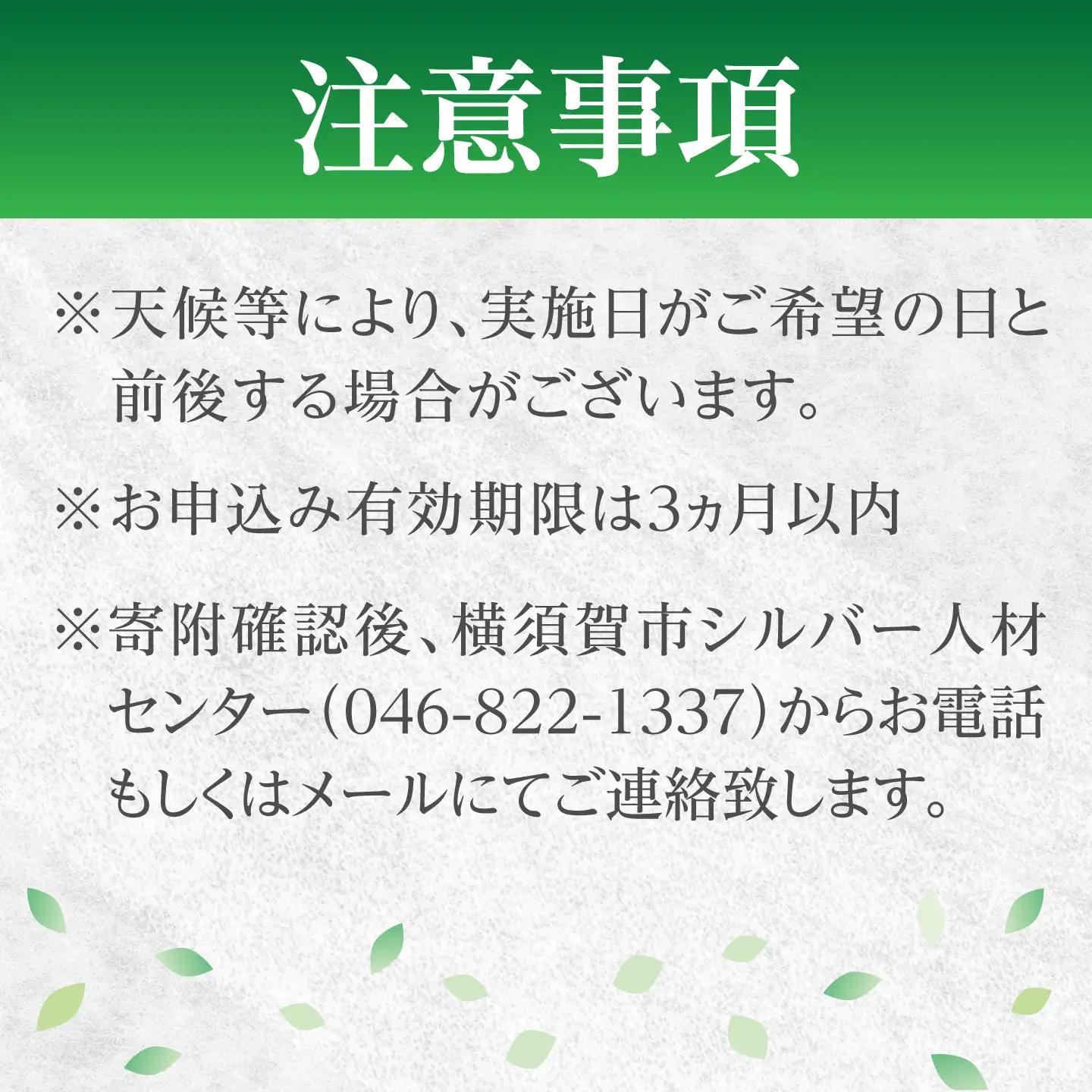 空き家管理サービス 基本プラン 【公益社団法人横須賀市シルバー人材センター】[AKCV003]
