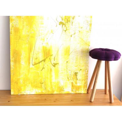ふるさと納税 大川市 monaca stool:kiku【紫/栴檀/高さ45cm】