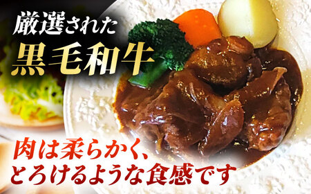 【全3回定期便】 熊本県産 黒毛和牛 こだわりのビーフシチュー 計2パック （約250g×2パック） ビーフシチュー ビーフ シチュー 牛肉 肉 　【有限会社スイートサプライなかぞの】[ZBV108]