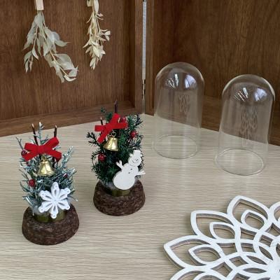 ふるさと納税 春日部市 プリザーブドフラワーアレンジ【コルクミニドーム 2個セット　雪の結晶/雪だるま】 シュガーパイン |  | 02