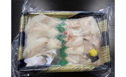美味しいとらフグ鍋、てっさ2人前セット（ふぐポン酢付）