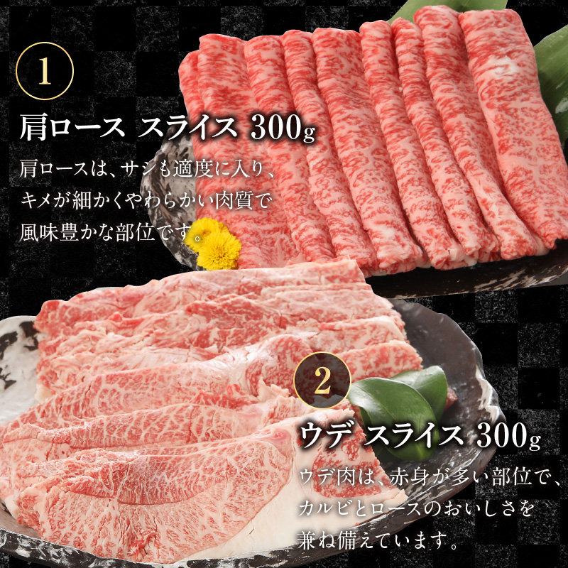 宮崎牛4種食べ比べスライス1.2kg N0147-YB816