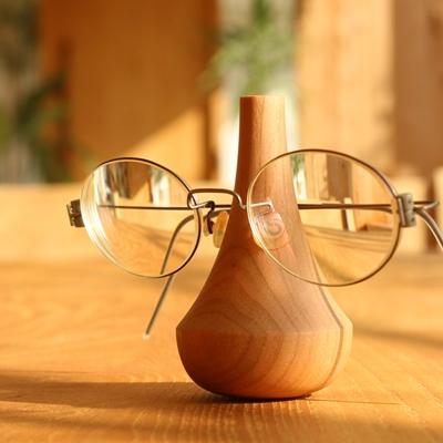 ふるさと納税 鯖江市 Hacoaの木製メガネスタンド 『Glasses Stand Swing』 チェリー