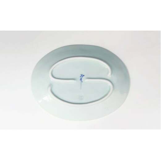 有田焼 惣太窯 楕円32cm 盛皿 舞い牡丹【白峰堂】食器 器 うつわ 手描き 楕円皿 オ−バル皿 A45-297_イメージ3