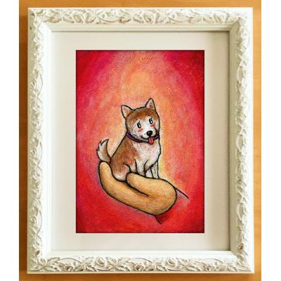 ふるさと納税 八尾市 ペット肖像童画制作(約B5サイズ・額装込)(I118)