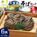 【ふるさと納税】 天童産 そば セット（生麺） 蕎麦 そば ソバ 生麺 150g 6袋 そば湯 そばたれ そばつゆ ご家庭用 のし 贈答 ギフト プレゼント 郷土料理 ご当地グルメ お取り寄せ グルメ 食品 冷蔵 送料無料 【 山形県 天童市 】