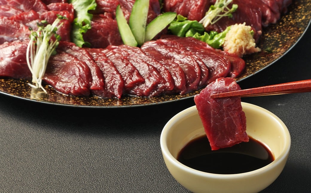 【 フジチク ふじ馬刺し 】 極上 馬刺し ロース ・ ヒレ 食べ比べ セット（ ３〜4人前 ／ 各約200g ）