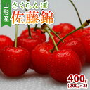 【ふるさと納税】山形産 さくらんぼ 佐藤錦 400g(200g×2) 【令和7年産先行予約】FS24-804