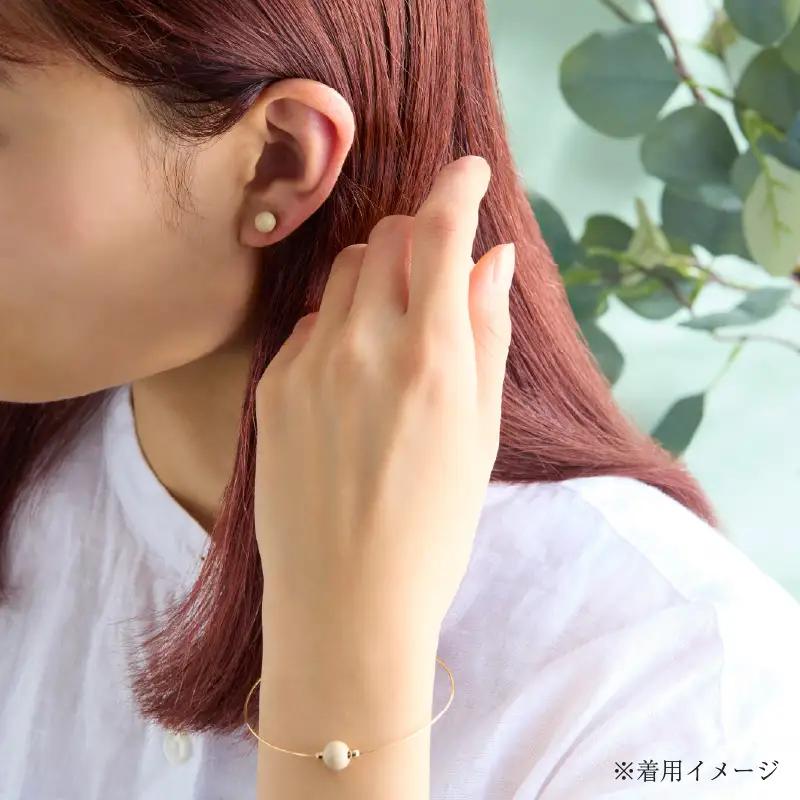 うるしのピアスセット　白　wa110　うるし　ピアス　ブレスレット