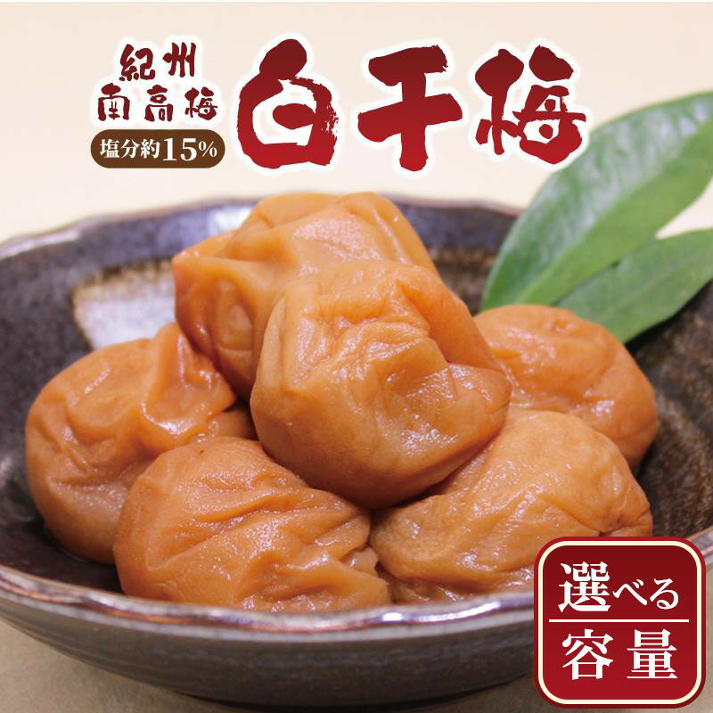 【ふるさと納税】【選べる内容量】いなみの里梅園　紀州南高梅　白干梅　塩分約15％【和歌山産】印南町