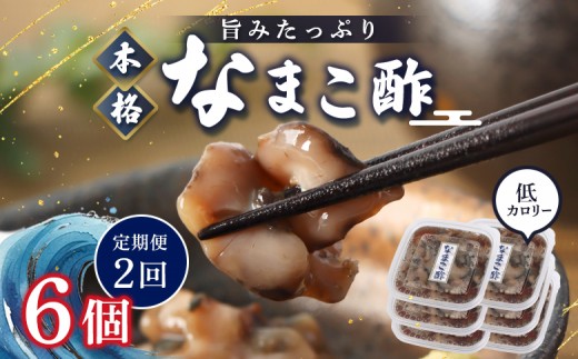 
                  【定期便：全2回】【マリナシーフーズ】なまこ酢×6個 計360g | ナマコ 酢 利尻昆布 タレ コラーゲン コンドロイチン 酒の肴 おつまみ 海鮮 珍味 美容 健康 小分け 時短 お取り寄せ 北海道 羽幌町 羽幌【02183】
                