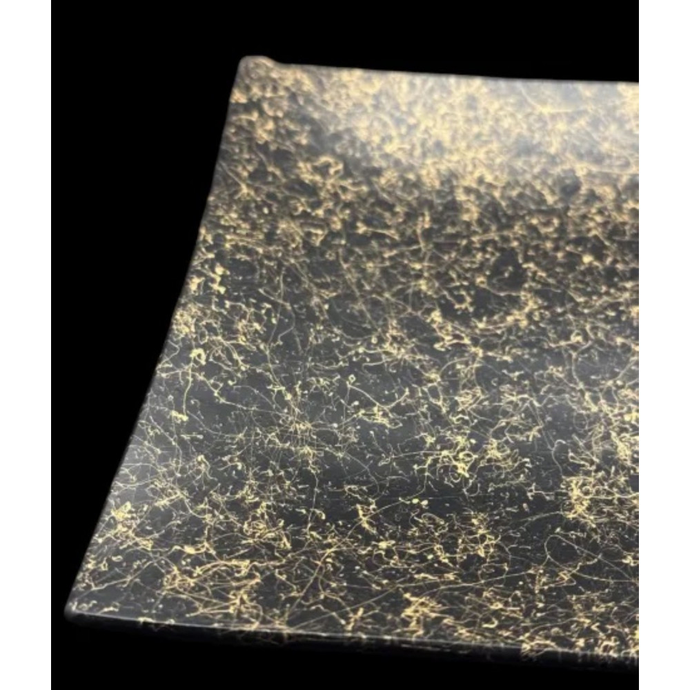 波スクエアプレート S 乱糸（マット仕上げ）漆黒［NF85］