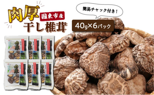 国東産の肉厚干し椎茸（冬菇 どんこ）40g×6袋（チャック付き）_29058A
