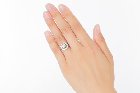 【一点もの】ダイヤモンド（1.010ct）プラチナリング　R88　K05144-H