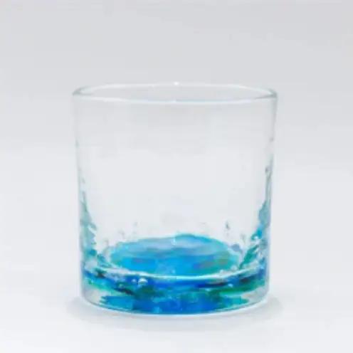 【RYUKYU GLASS WORKS 海風】オキナワオーシャン　ロック（レギュラー） 〇 沖縄 読谷村 夏 琉球ガラス GALA青い海 ガラス工房 東シナ海 青い空 ブルー うちなーすぐりむん 伝統