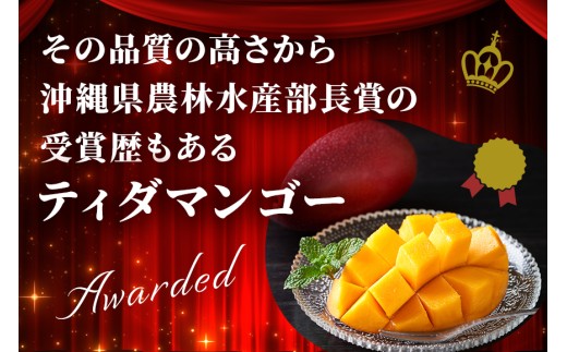 沖縄県宮古島・完熟マンゴー900g（2玉）【特選贈答用】ティダマンゴー宮古島農園（AI002 ）