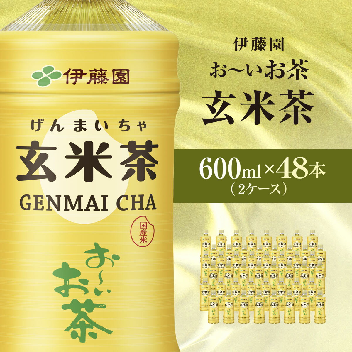 【ふるさと納税】伊藤園 おーいお茶 玄米茶 600ml 48本 (2ケース) 【 ふるさと納税 人気 おすすめ ランキング お～いお茶 ほうじ茶 茶 焙じ茶 ペットボトル飲料 ケース 箱買い 箱 備蓄 防災 飲料 千葉県 香取市 送料無料 】KTRAS013