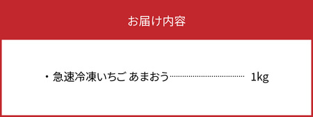 【福岡県産】 急速冷凍いちご あまおう（1kg） R00106