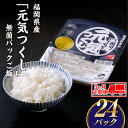 【ふるさと納税】【定期便】福岡県産「元気つくし」無菌パックご飯(24パック)×3ヶ月送付.CI001