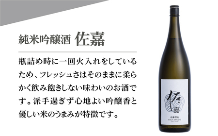 【The SAGA認定酒】佐嘉 純米吟醸酒 1.8L×1本【白木酒店】日本酒 一升瓶 佐賀[HAQ046]