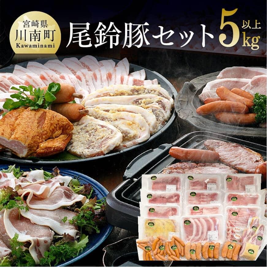 宮崎県産豚　5キロオーバーこんなに食べられません尾鈴豚セット 肉 豚肉 国産 九州産 豚しゃぶ 焼肉 おうち時間 たっぷり 大容量 お楽しみ バラエティ セット