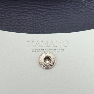 ふるさと納税 御代田町 【濱野皮革工藝 HAMANO】カードケース 名刺入れ(ホワイト×ネイビー) |  | 03