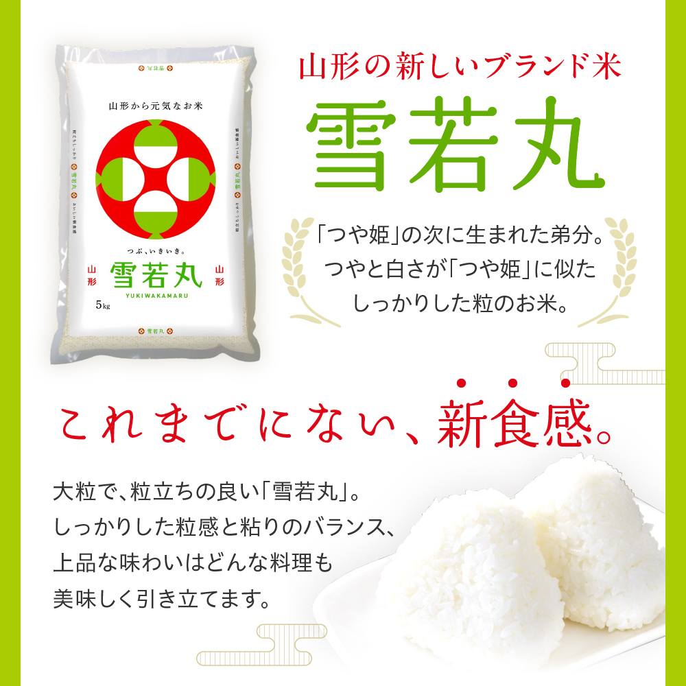 令和7年産 山形県産 雪若丸 無洗米 15kg ( 5kg × 3袋 ) 白米 2025年産 産地直送 山形県 米沢市