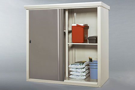 [グリーンライフ] 倉庫や物置（収納庫）として便利 daSeele ダシーレ 1515（チタングレー）ファミリー物置き 吊り戸式 屋外 大型 中型 おしゃれ 小屋 庭 ストックルーム ストレージ ウェ