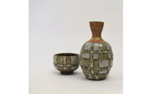 釉彩酒器セット 和食器 徳利 お猪口 陶芸品《受注制作》