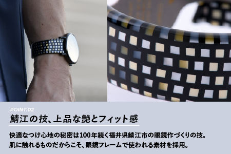 ＜付け替え用バングルのみ＞鯖江発！眼鏡職人が作った新感覚の腕時計 バングルウォッチ40（バングルのみ）シックラデン