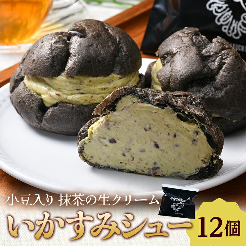 【ふるさと納税】いかすみシュー 12個入り お菓子 スイーツ 洋菓子 シュークリーム F41-0066