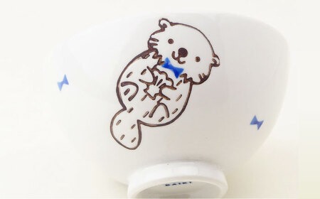 【波佐見焼】茶碗 ラッコ 食器【大貴セラミックス】[HF14]